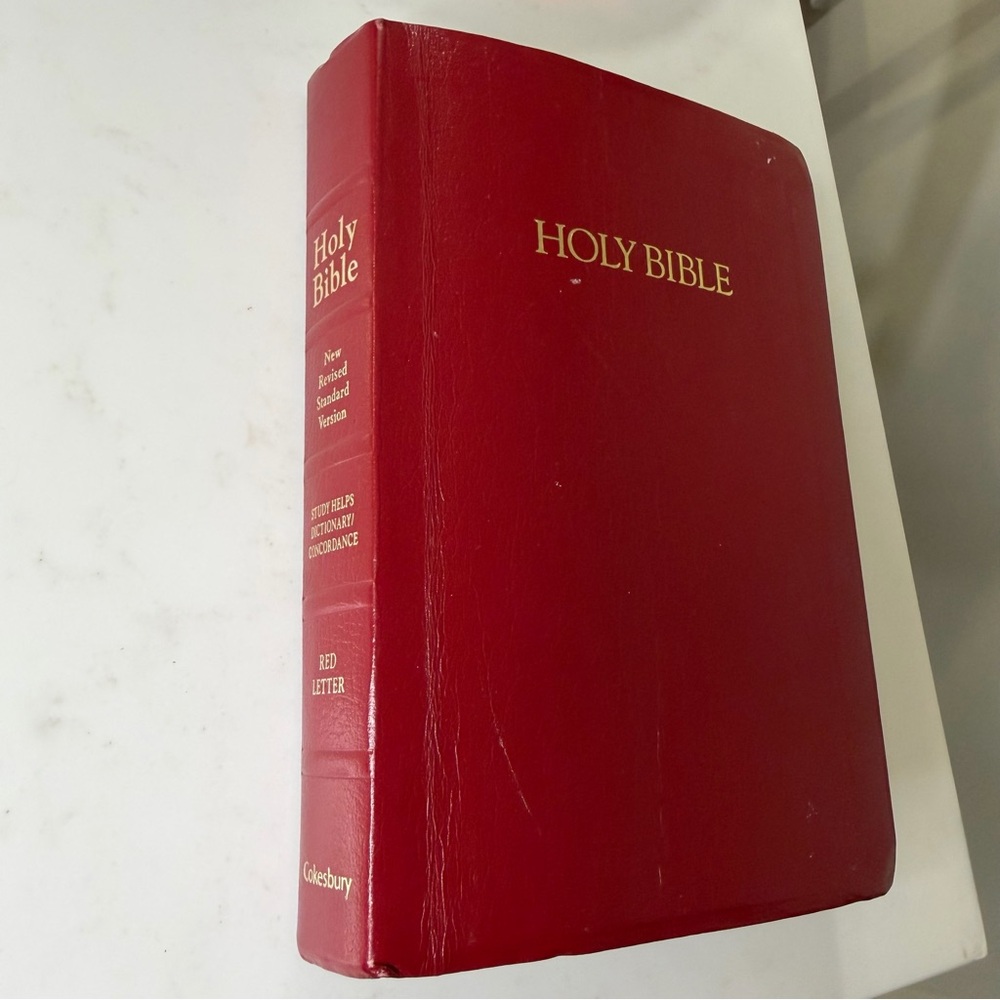 Vintage Red Holy Bible by Cokesbury, New revised standard version , 1990.